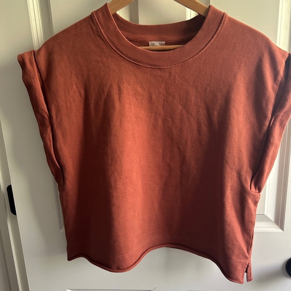 EUC like new Calia extended shoulder size M Women's Rust cuffed Sleeveless Top - Picture 1 of 9